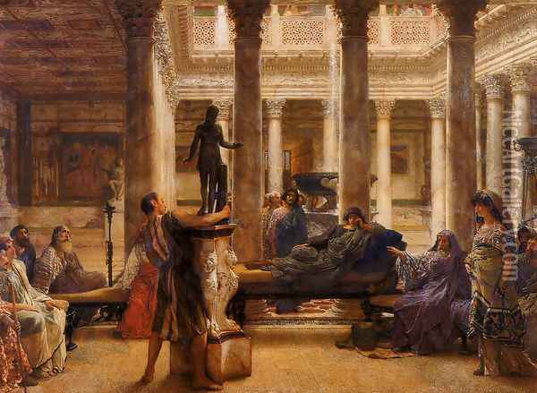 A Roman Art Lover Oil Painting - Sir Lawrence Alma-Tadema
