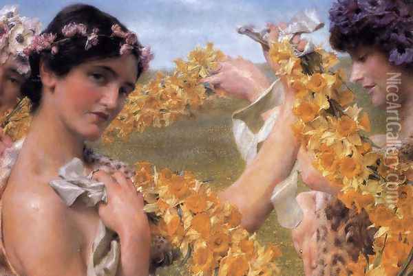 When Flowers Return Oil Painting - Sir Lawrence Alma-Tadema