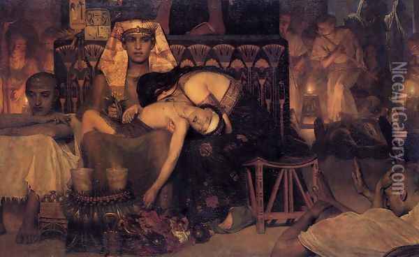 The Death of the First Born Oil Painting - Sir Lawrence Alma-Tadema
