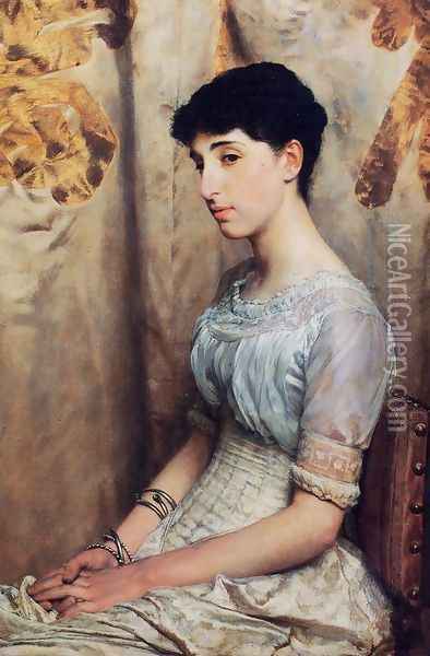Miss Alice Lewis Oil Painting - Sir Lawrence Alma-Tadema