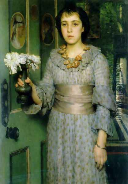 Portrait Of Anna Alma Tadema Oil Painting - Sir Lawrence Alma-Tadema