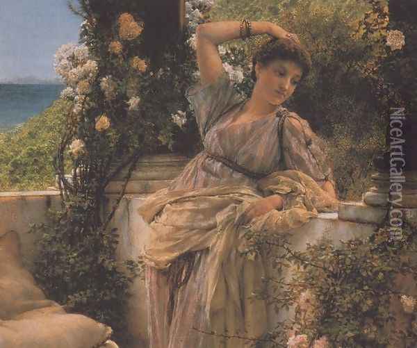 Thou Rose of All Roses Oil Painting - Sir Lawrence Alma-Tadema