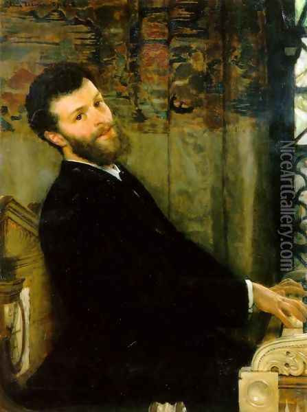 Portrait of the Singer George Henschel Oil Painting - Sir Lawrence Alma-Tadema