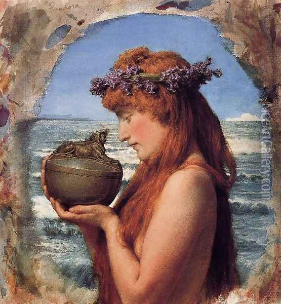 Pandora Oil Painting - Sir Lawrence Alma-Tadema