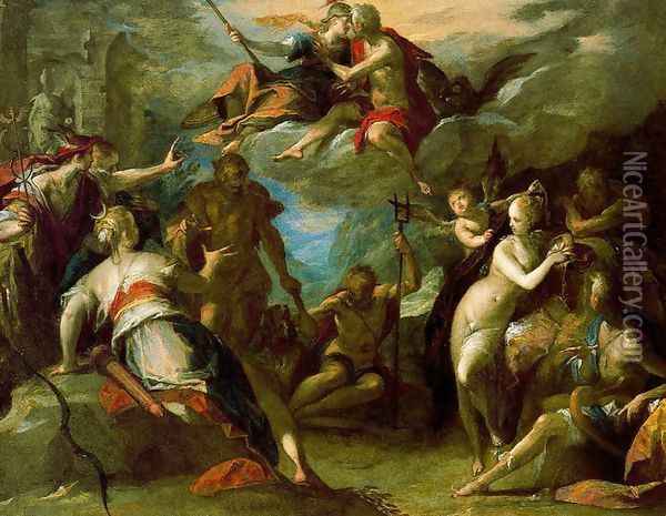 The Amazement of the Gods Oil Painting - Hans Von Aachen