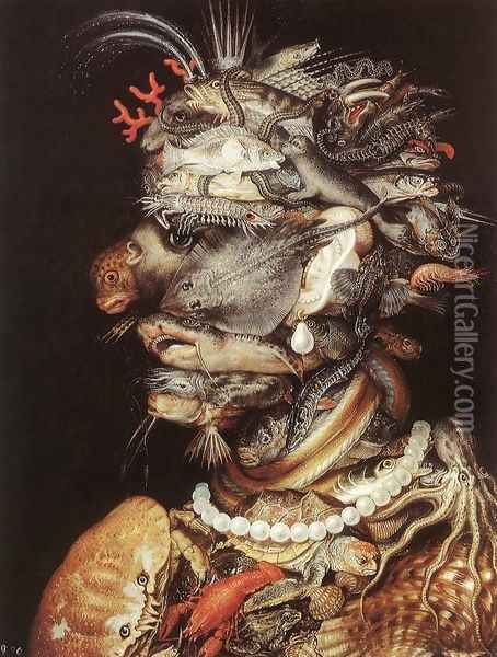 The Water The Water 1563-64 Oil Painting - Giuseppe Arcimboldo