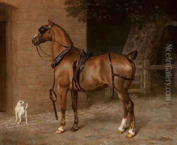 A Carriage Horse Oil Painting - Jacques Laurent Agasse