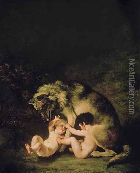 Romulus Remus And Their Nursemaid Oil Painting - Jacques Laurent Agasse