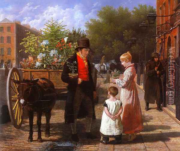 The Flower Seller 2 Oil Painting - Jacques Laurent Agasse