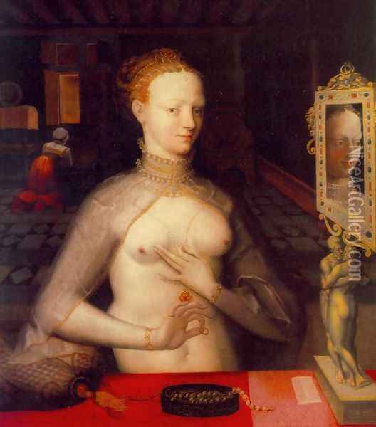 Diane de Poitiers c. 1590 Oil Painting - Anonymous Artist