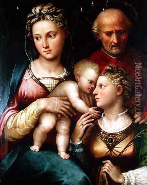 The Mystic Marriage of St. Catherine Oil Painting - Anonymous Artist