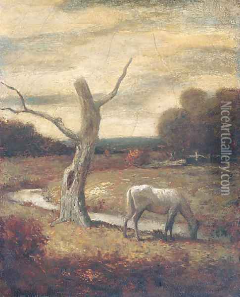Autumn Meadows 1912 1917 Oil Painting - Anonymous Artist