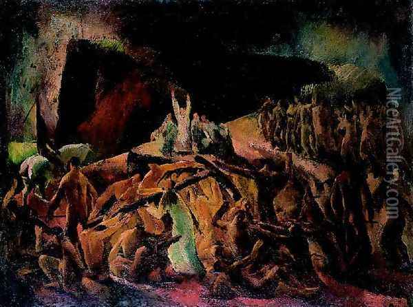 Golgotha, 1922 Oil Painting - Vilmos Aba-Novak