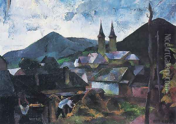 Felsobanya, 1925 2 Oil Painting - Vilmos Aba-Novak