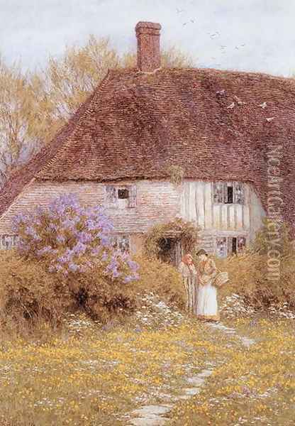 A Kentish Cottage Oil Painting - Helen Mary Elizabeth Allingham
