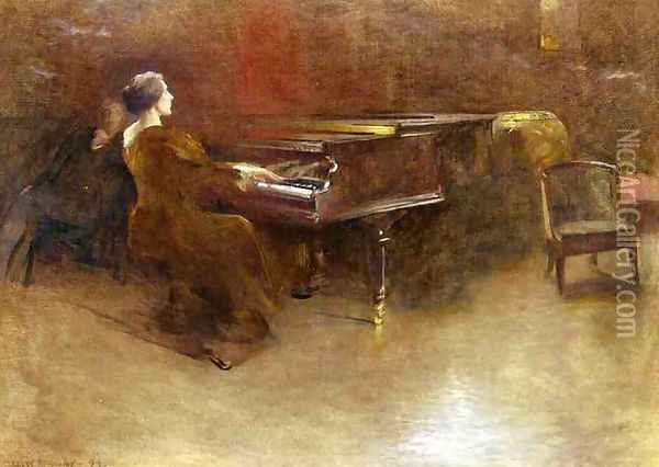At the Piano Oil Painting - John White Alexander
