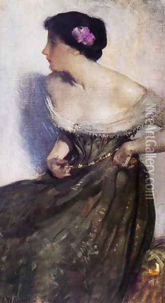 Portrait of a Lady Oil Painting - John White Alexander