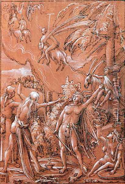 Leaving for the Sabbath 1506 Oil Painting - Albrecht Altdorfer