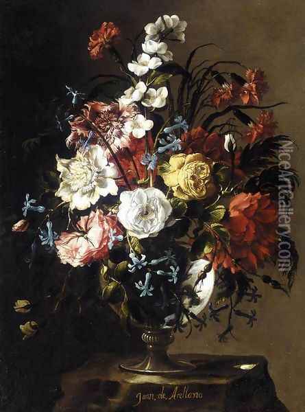 Vase of Flower Oil Painting - Juan De Arellano