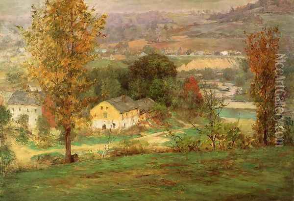 In the Whitewater Valley Oil Painting - John Ottis Adams