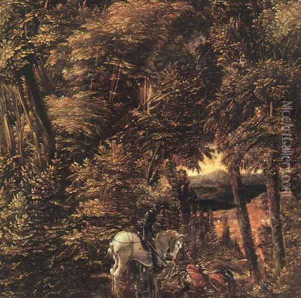 Saint George In The Forest Oil Painting - Denys Van Alsloot