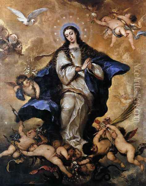 Immaculate Conception 1665 Oil Painting - Jose Antolinez