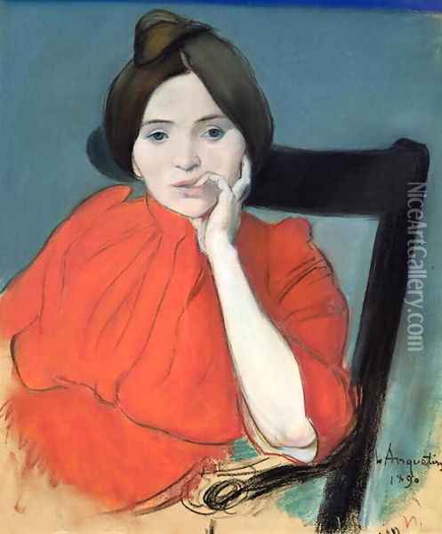 Portrait of a Woman, 1890 Oil Painting - Louis Anquetin