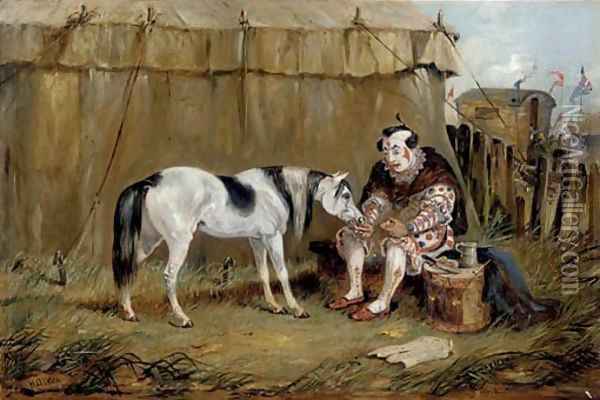 Circus pony and clown Oil Painting - Samuel Henry Gordon Alken