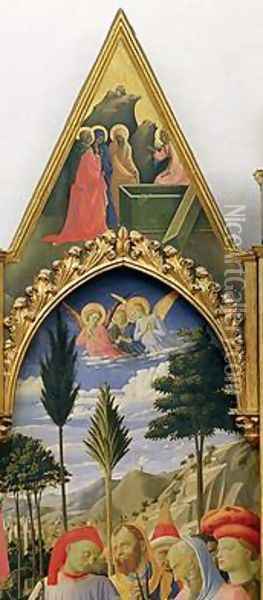 Santa Trinita Altarpiece frame and pinnacles by Lorenzo Monaco 2 Oil Painting - Fra Angelico (Guido di Pietro)