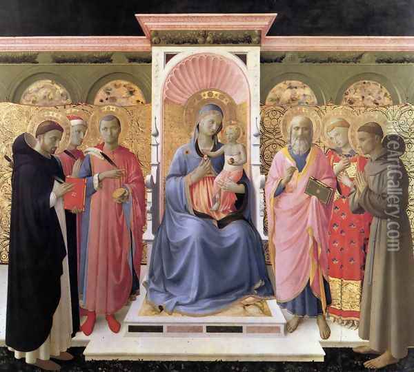 Annalena Altarpiece Oil Painting - Fra Angelico (Guido di Pietro)