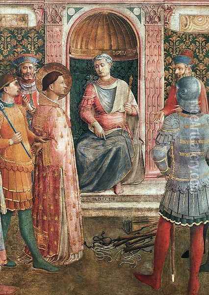 St Lawrence on Trial Oil Painting - Fra Angelico (Guido di Pietro)