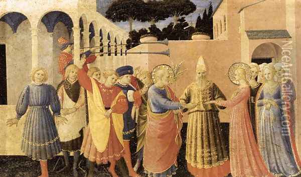 Marriage of the Virgin Oil Painting - Fra Angelico (Guido di Pietro)
