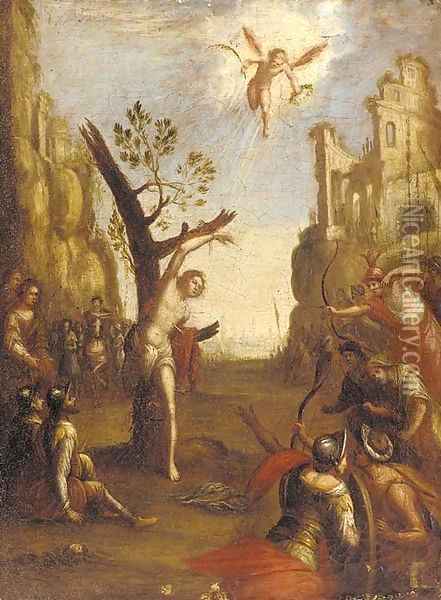 The Martyrdom of Saint Sebastian Oil Painting - Hans Von Aachen