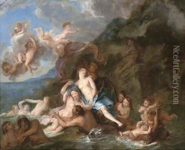 The Triumph of Galatea 2 Oil Painting - Francesco Albani