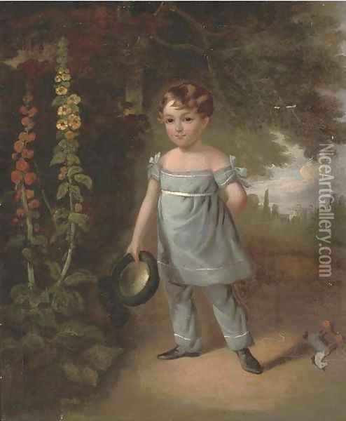 Portrait of a young boy Oil Painting - Jacques Laurent Agasse