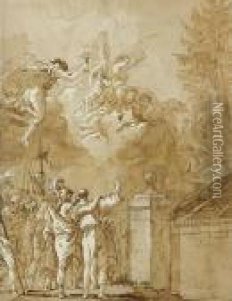L'agonie Du Christ A Gethsemani Oil Painting - Giovanni Domenico Tiepolo