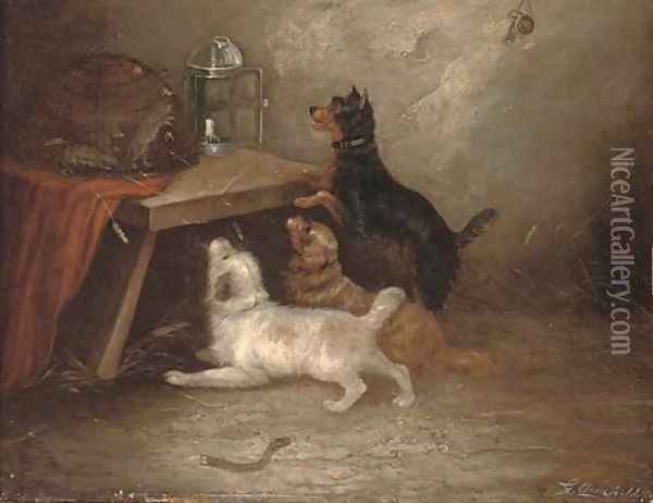 The rat's visitors Oil Painting - George Armfield