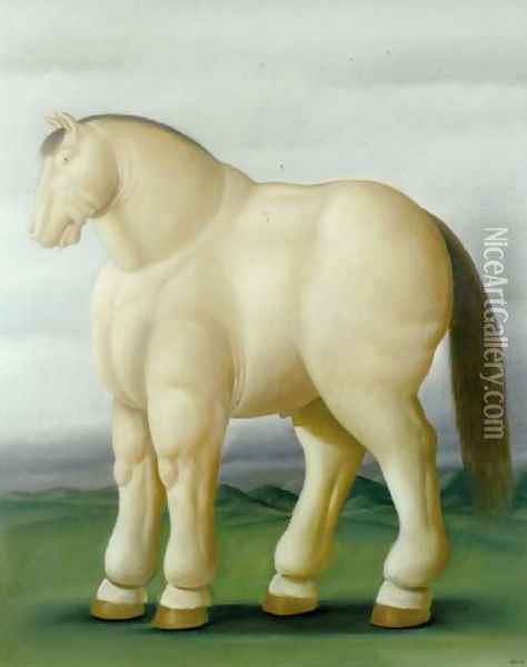 Horse Caballo Oil Painting - Fernando Botero