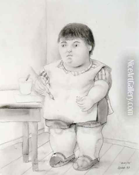 Pedrito Oil Painting - Fernando Botero