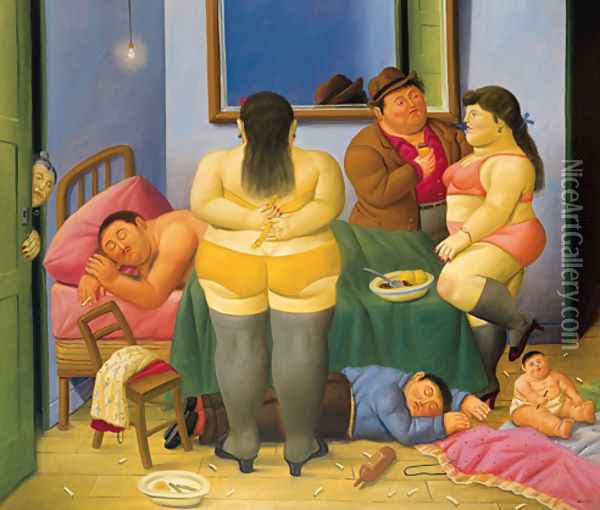 Casa de Marta Pintuco Oil Painting - Fernando Botero
