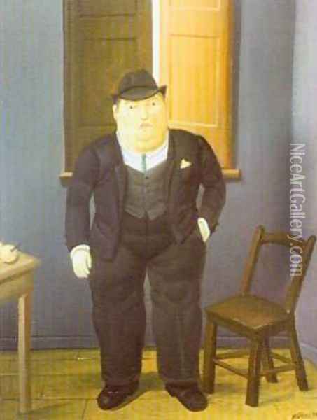 Man 1998 Oil Painting - Fernando Botero