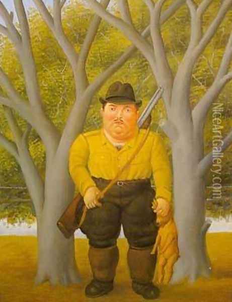 The Hunter 1997 Oil Painting - Fernando Botero