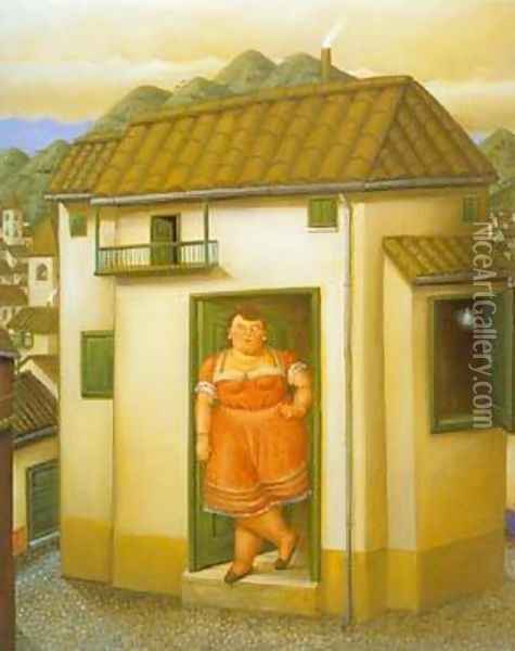 The House 1995 Oil Painting - Fernando Botero