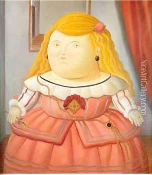 After Velazquez 1988 Oil Painting - Fernando Botero