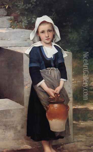 Girl by the Well Oil Painting - William-Adolphe Bouguereau
