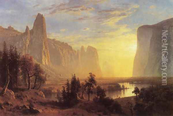 Yosemite Valley Yellowstone Park Oil Painting - Albert Bierstadt