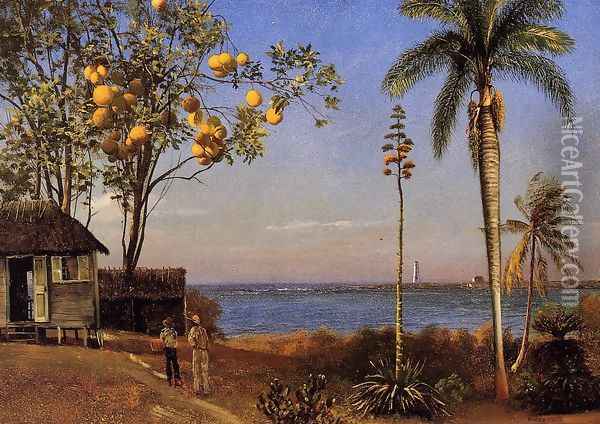 A View In The Bahamas Oil Painting - Albert Bierstadt