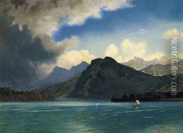 Approaching Storm Oil Painting - Albert Bierstadt