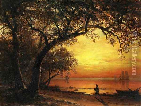 Island Of New Providence Oil Painting - Albert Bierstadt