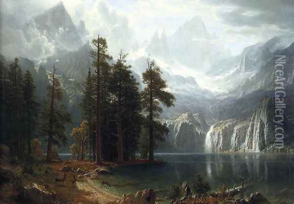 Sierra Nevada I Oil Painting - Albert Bierstadt